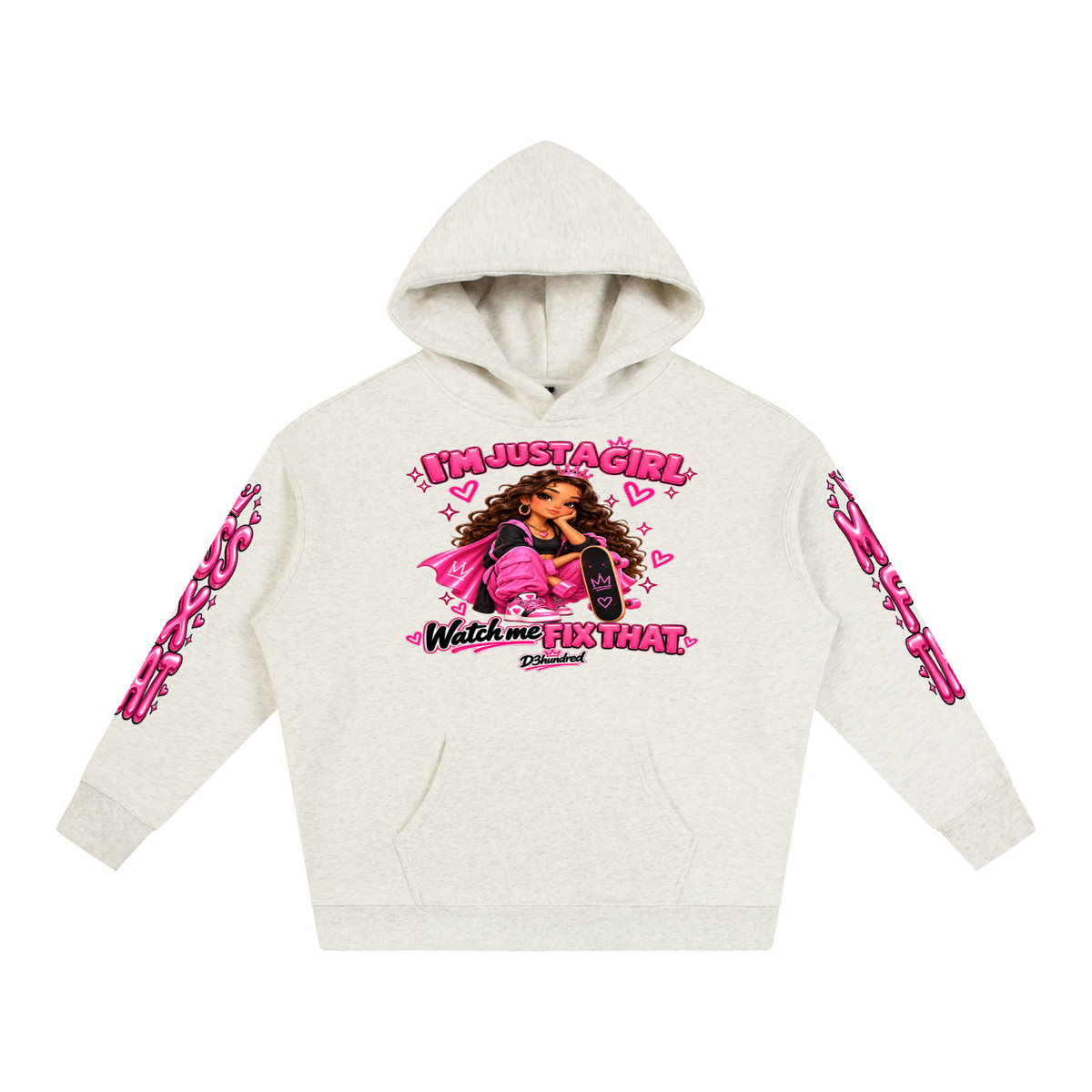 D3hundred Miss Fix That Oversized Fleece Hoodie