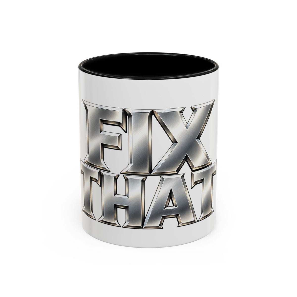 D3hundred FIX THAT Chrome Coffee Mug — 11 oz & 15 oz