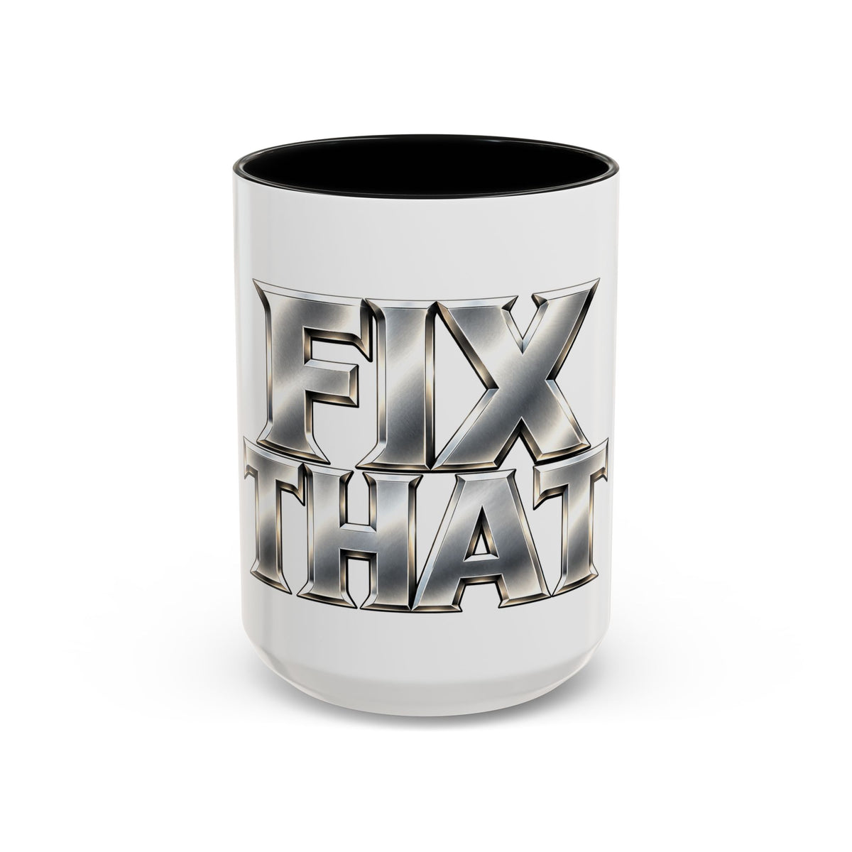 D3hundred FIX THAT Chrome Coffee Mug — 11 oz & 15 oz