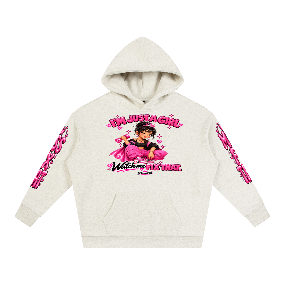 D3hundred Miss Fix That Oversized Fleece Hoodie