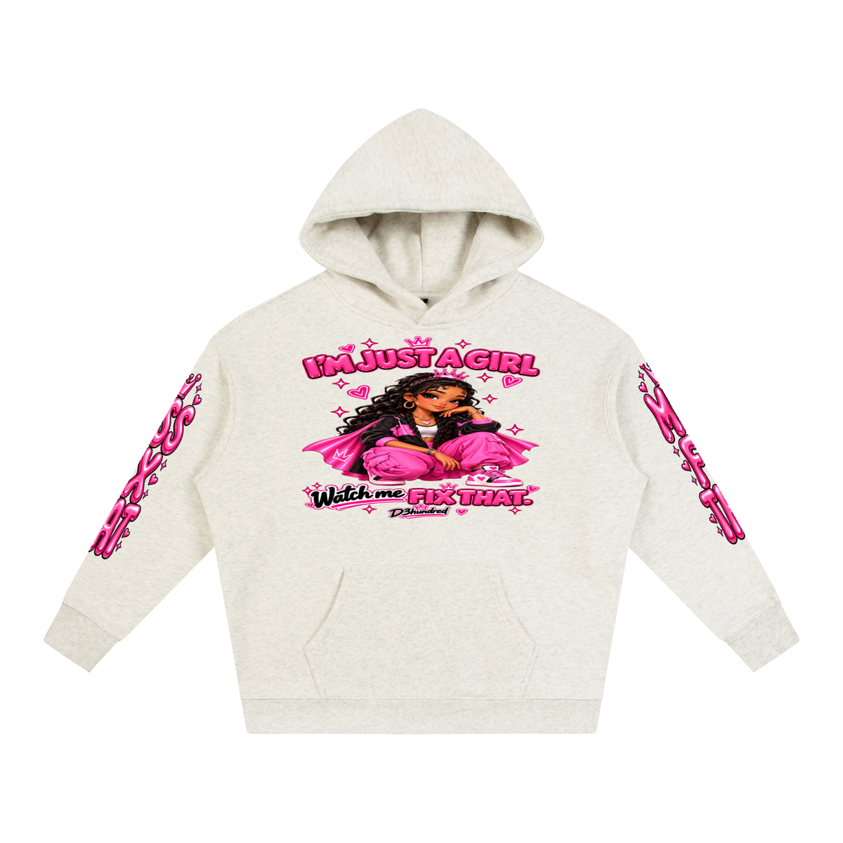 D3hundred Miss Fix That Oversized Fleece Hoodie