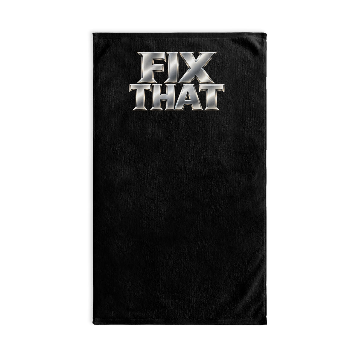 D3hundred FIX THAT Chrome Hand Towel — Black.