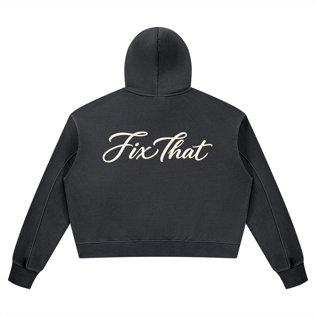 D3hundred Fix That Women’s Cropped Hoodie — Vintage Wash