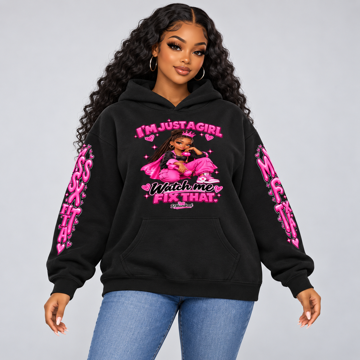 D3hundred Miss Fix That Oversized Fleece Hoodie
